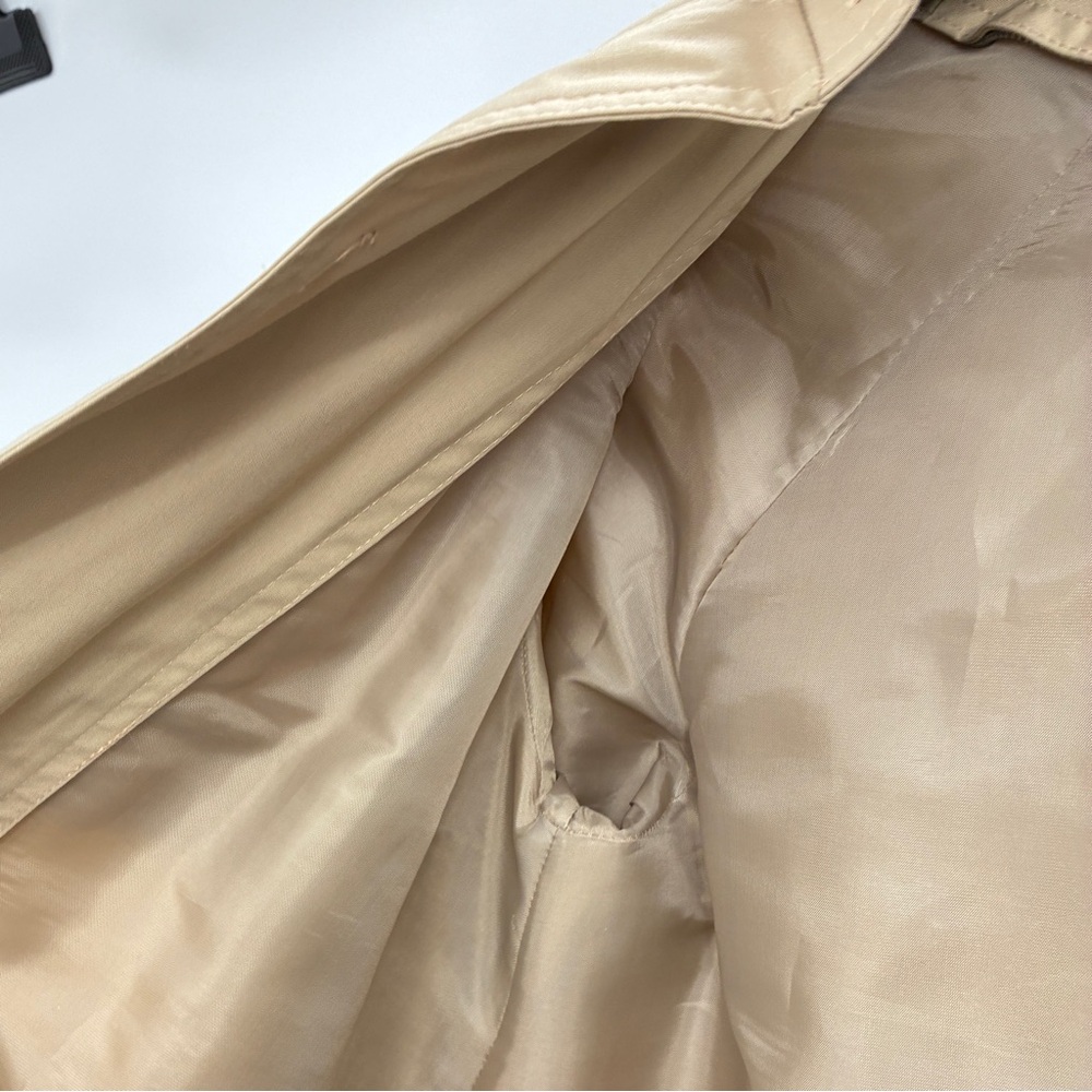 Drizzle Inc Neiman-Marcus Vintage Union Made Womens Trench Long Coat Tan Large? - Picture 6 of 12
